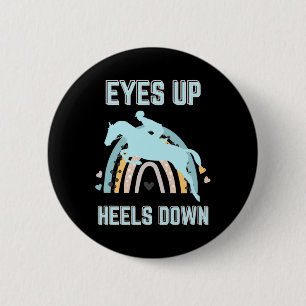 Macaron Rond 5 Cm Yeux vers le haut talon vers le bas - amusant chev