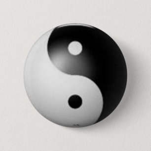 Macaron Rond 5 Cm Yin et bouton de Yang
