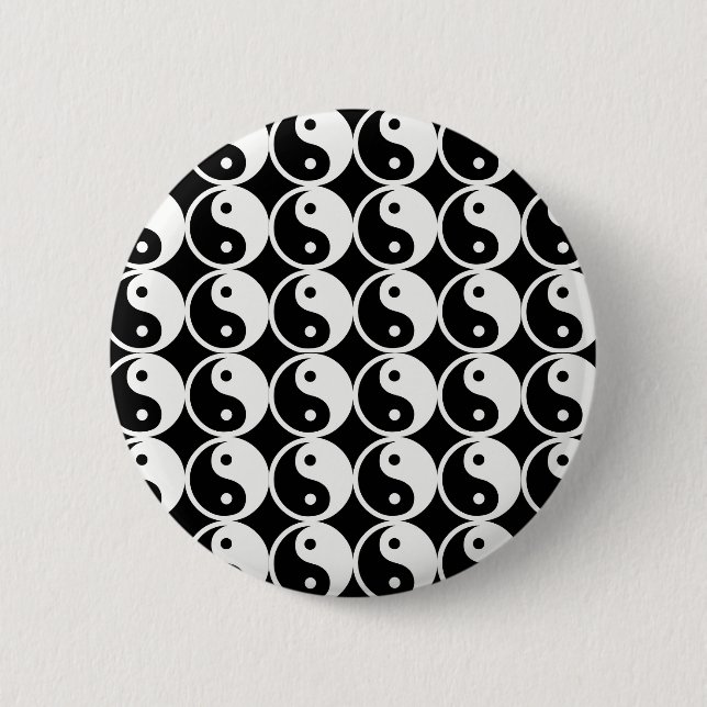 Macaron Rond 5 Cm Yin et Yang Motif (Devant)