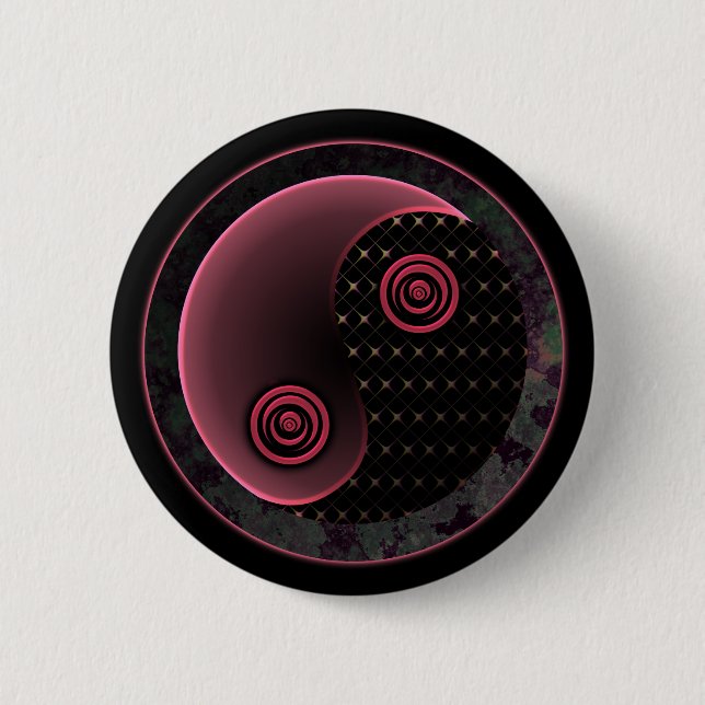 Macaron Rond 5 Cm Yin Yang (Devant)