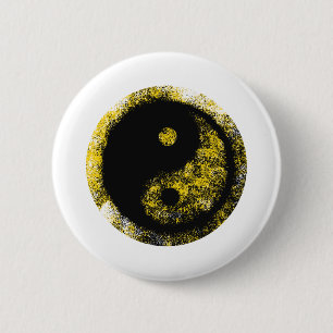 Macaron Rond 5 Cm Yin Yang Jaune Noir Le MUSÉE Zazzle Cadeaux