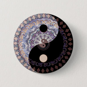 Macaron Rond 5 Cm Ying Yang