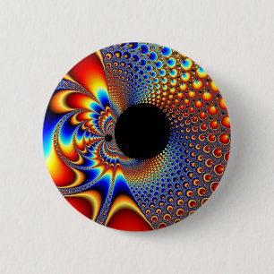 Macaron Rond 5 Cm YinYang BigBang - Bouton fractal