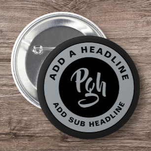 Macaron Rond 5 Cm Yinz Arrondi Clapet Personnalisé Burgh Retro Pgh