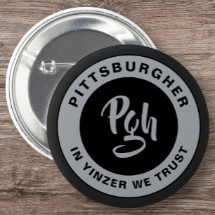 Macaron Rond 5 Cm Yinzer Habillez-vous sur mesure Burgh Vintage Pgh