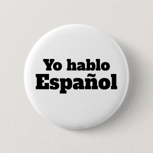 Macaron Rond 5 Cm Yo hablo español - Je parle espagnol épingle