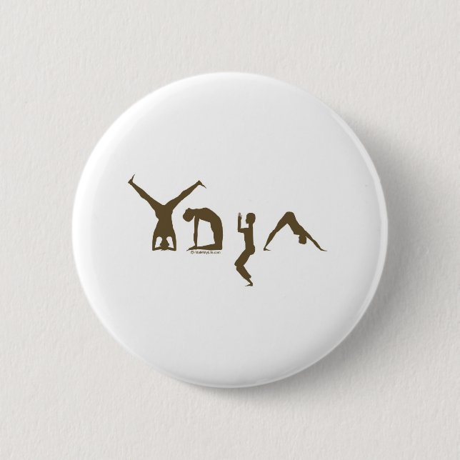 Macaron Rond 5 Cm Yoga (Devant)