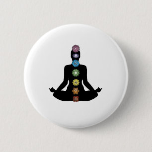 Macaron Rond 5 Cm Yoga Chakras