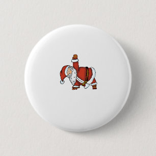 Macaron Rond 5 Cm Yoga de Père Noël - conception de Noël avec du