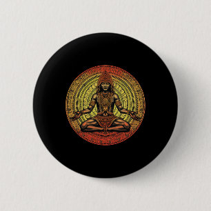 Macaron Rond 5 Cm Yoga et méditation Bouddhisme zen