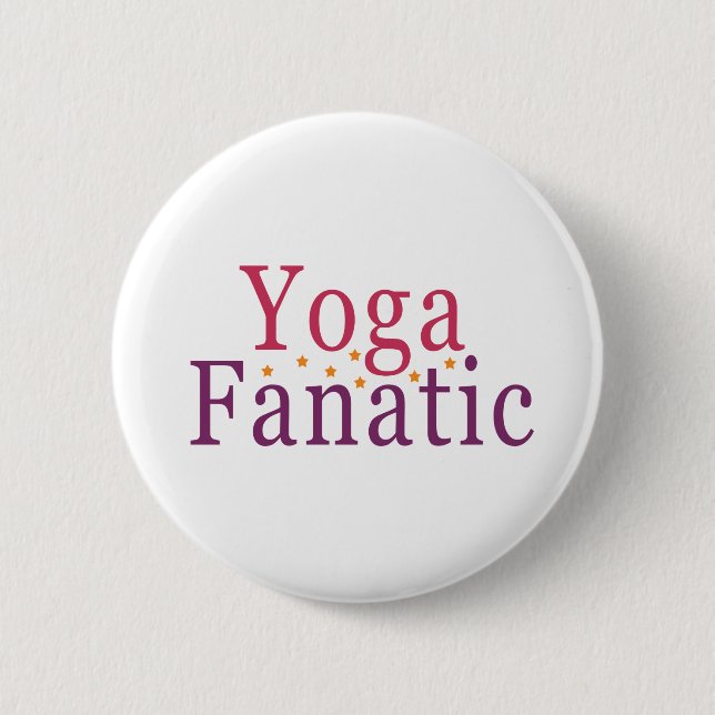 Macaron Rond 5 Cm Yoga Fanatic (Devant)