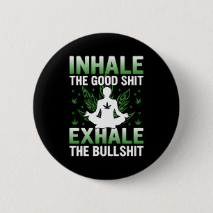 Macaron Rond 5 Cm Yoga Lover Yoga Inhale The Good