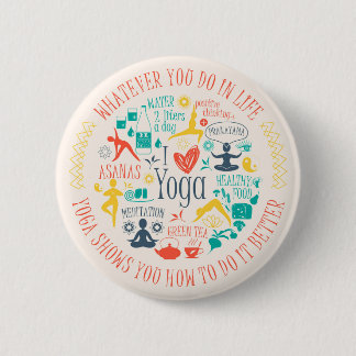 Macaron Rond 5 Cm Yoga Quotes