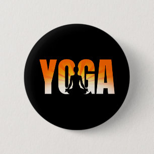 Macaron Rond 5 Cm Yoga Sunshine
