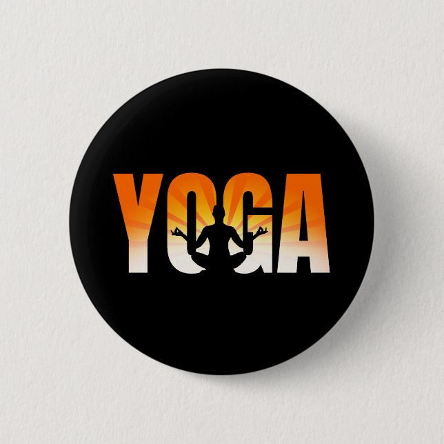 Macaron Rond 5 Cm Yoga Sunshine (Devant)