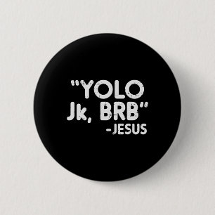 Macaron Rond 5 Cm Yolo Jk Brb Jesus Amusants Pâques Chrétiens cathol