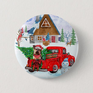 Macaron Rond 5 Cm Yorkshire Terrier Chien dans la livraison de Noël 