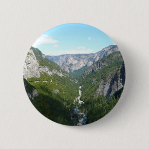Macaron Rond 5 Cm Yosemite Valley dans le parc national de Yosemite