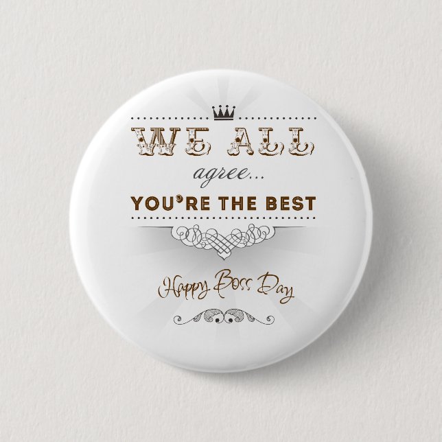 Macaron Rond 5 Cm You're the best, Happy Boss's Day (Devant)