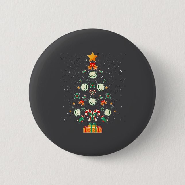 Macaron Rond 5 Cm Yoyo Christmas Tree Xmas  (Devant)