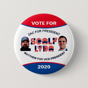 Macaron Rond 5 Cm Zac Scalf pour le président 2020