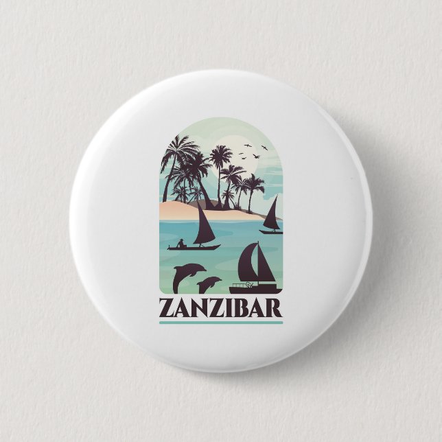 Macaron Rond 5 Cm Zanzibar (Devant)