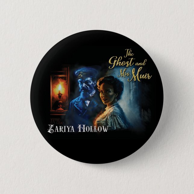 Macaron Rond 5 Cm Zariya Hollow : E3, Ghost et Mme Muir, bouton (Devant)