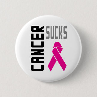 Macaron Rond 5 Cm Zazzle Cancer Sucks Button Pink