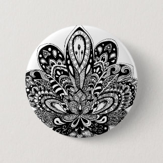 Macaron Rond 5 Cm Zendoodle détaillé Lotus