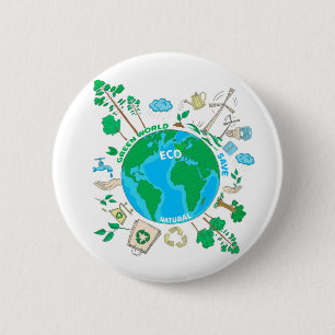 Macaron Rond 5 Cm  Zéro déchets  Soutien écologique durable