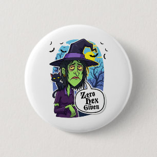 Macaron Rond 5 Cm Zéro Hex Donné Drôle Sorcière Halloween Costume Te