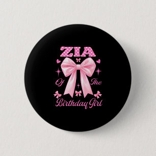 Macaron Rond 5 Cm Zia fille d'anniversaire correspondant coquette ar