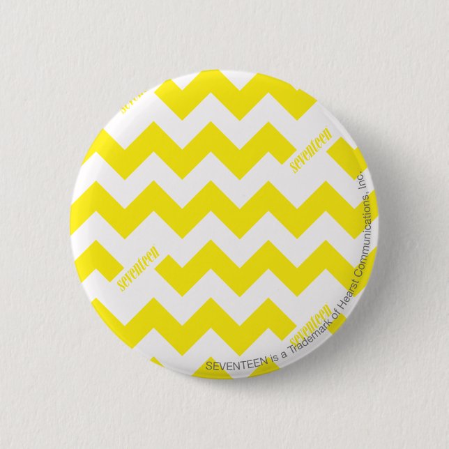 Macaron Rond 5 Cm ZigZag Jaune (Devant)