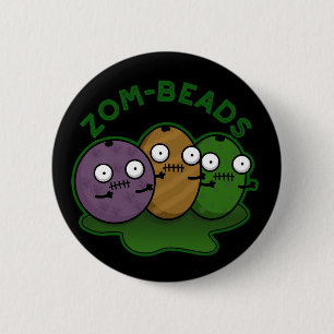 Macaron Rond 5 Cm Zom-perles drôle Halloween Zombie perles jeu de mo