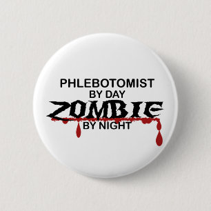 Macaron Rond 5 Cm Zombi de Phlebotomist