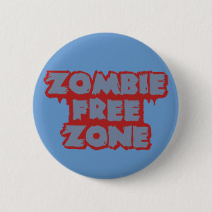 Macaron Rond 5 Cm Zombie Free Zone custom button