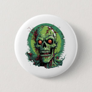 Macaron Rond 5 Cm zombie Halloween