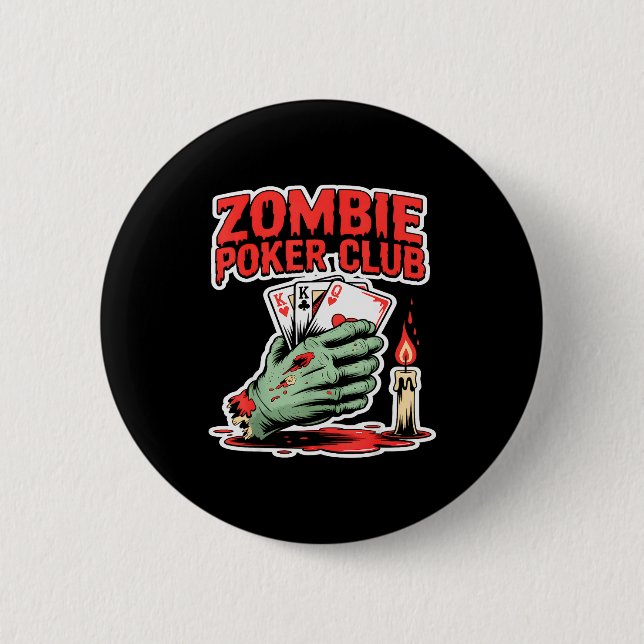 Macaron Rond 5 Cm Zombie Ker Club Halloween  (Devant)