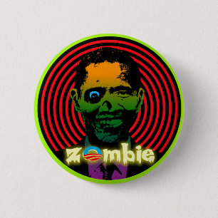 Macaron Rond 5 Cm Zombie Obama 2012 !