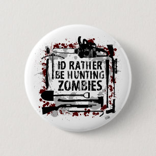 Macaron Rond 5 Cm Zombis de chasse