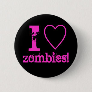 Macaron Rond 5 Cm Zombis du coeur I !