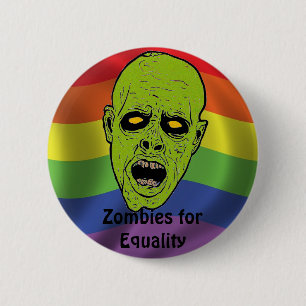 Macaron Rond 5 Cm Zombis pour le bouton d'égalité