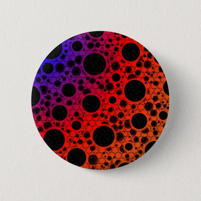 Macaron Rond 5 Cm Zones de bulles spatiales - PBROY thermique (Devant)