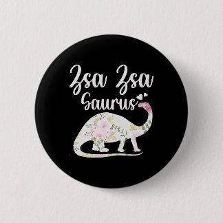 Macaron Rond 5 Cm Zsa Zsa Saurus Grand-mère Fête des Mères Action de