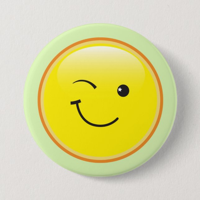 Macaron Rond 7,6 Cm 0smiley_winking (Devant)