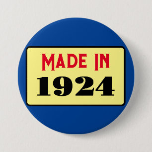 Macaron Rond 7,6 Cm 100e fête d'anniversaire né 1924 90 pin