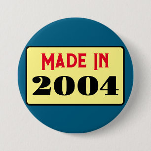 Macaron Rond 7,6 Cm 21e fête d'anniversaire née 2004 21 pin