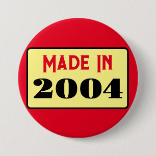 Macaron Rond 7,6 Cm 21e fête d'anniversaire née 2004 21 pin