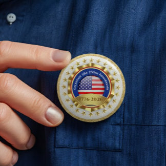 Macaron Rond 7,6 Cm 250th Anniversary USA Patriotic | 1776–2026