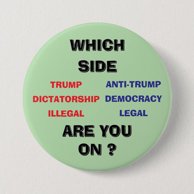 Macaron Rond 7,6 Cm 3 inch round Button (Devant)